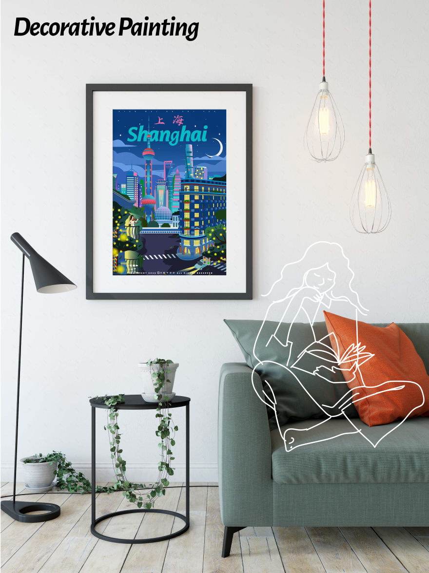 《中国上海的繁荣与浪漫》相关场景画作设计-11