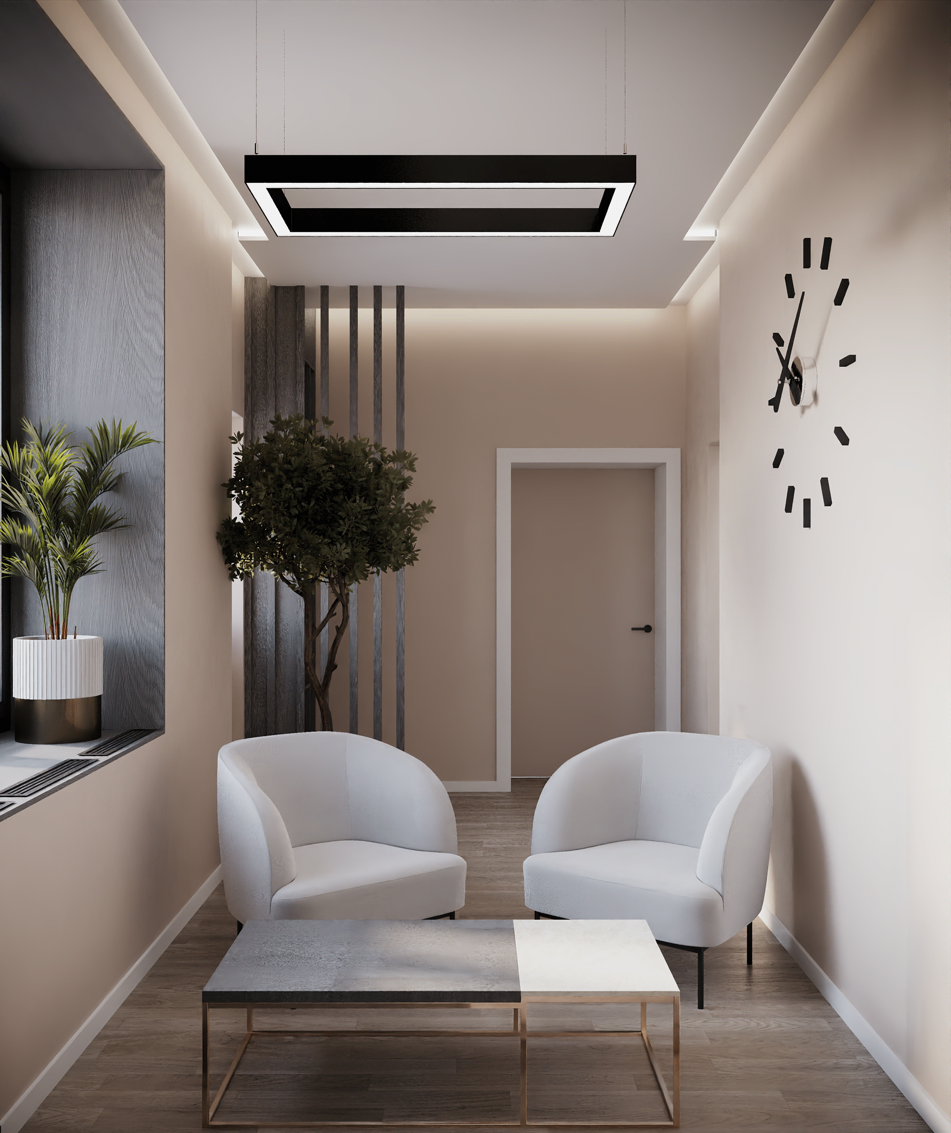 政府机构设计项目（办公室空间室内设计与3D可视化）-40