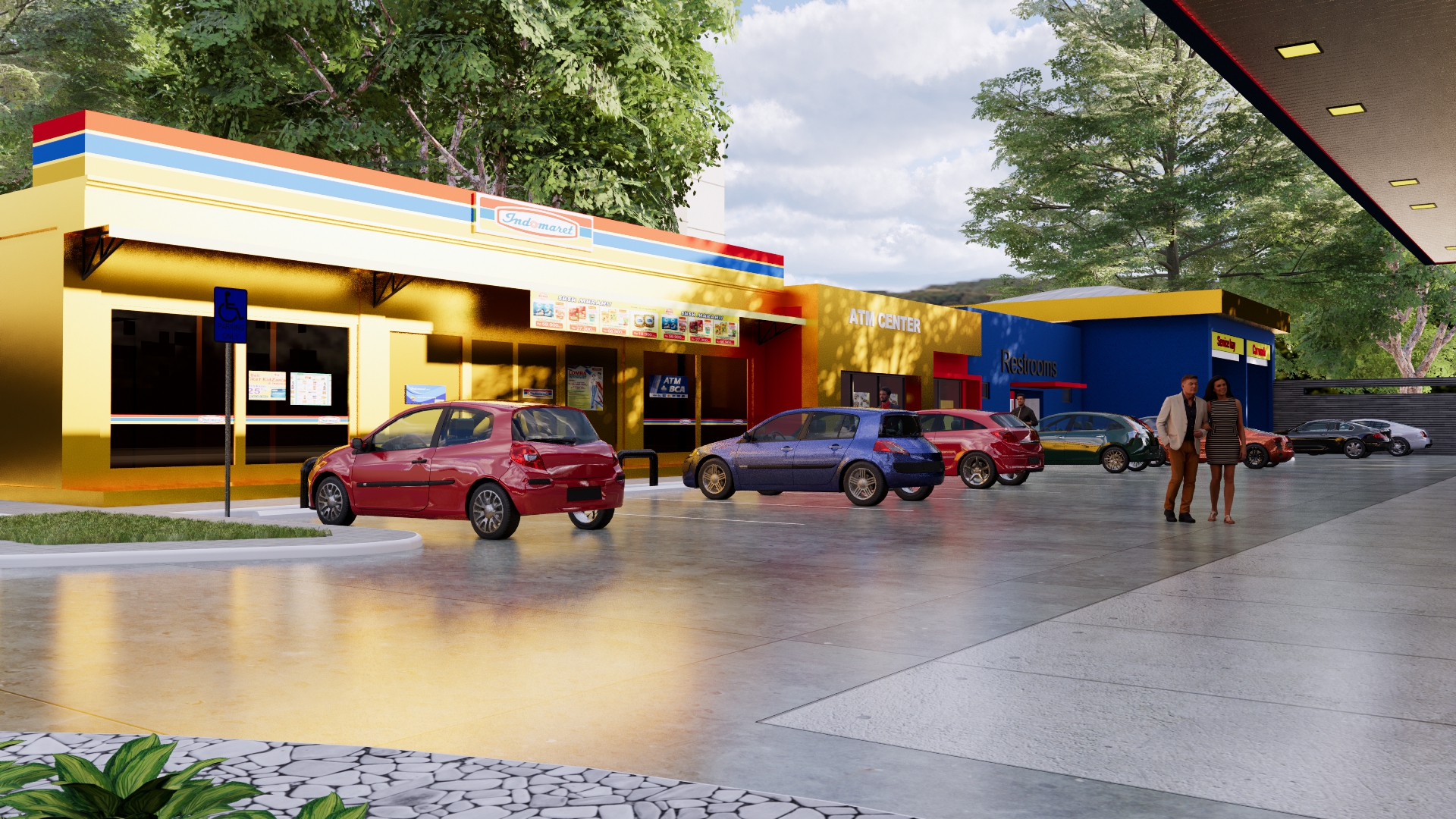 محطه بنزين علي طريق سريع-27