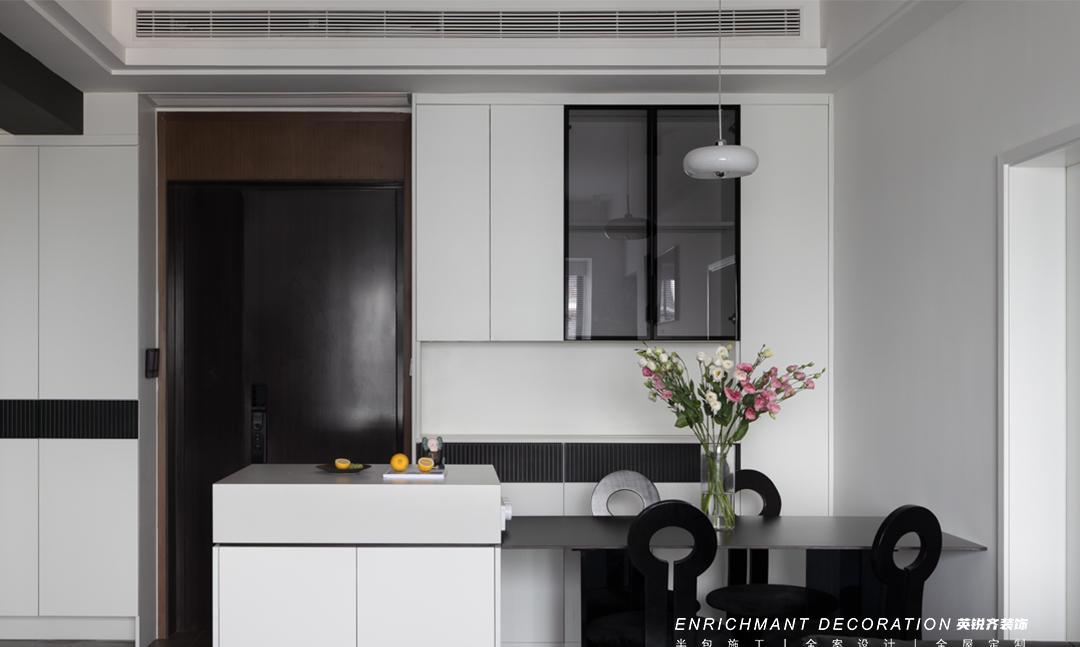 极致黑白 · 简约高级感爆棚的精装房改造丨易越-37
