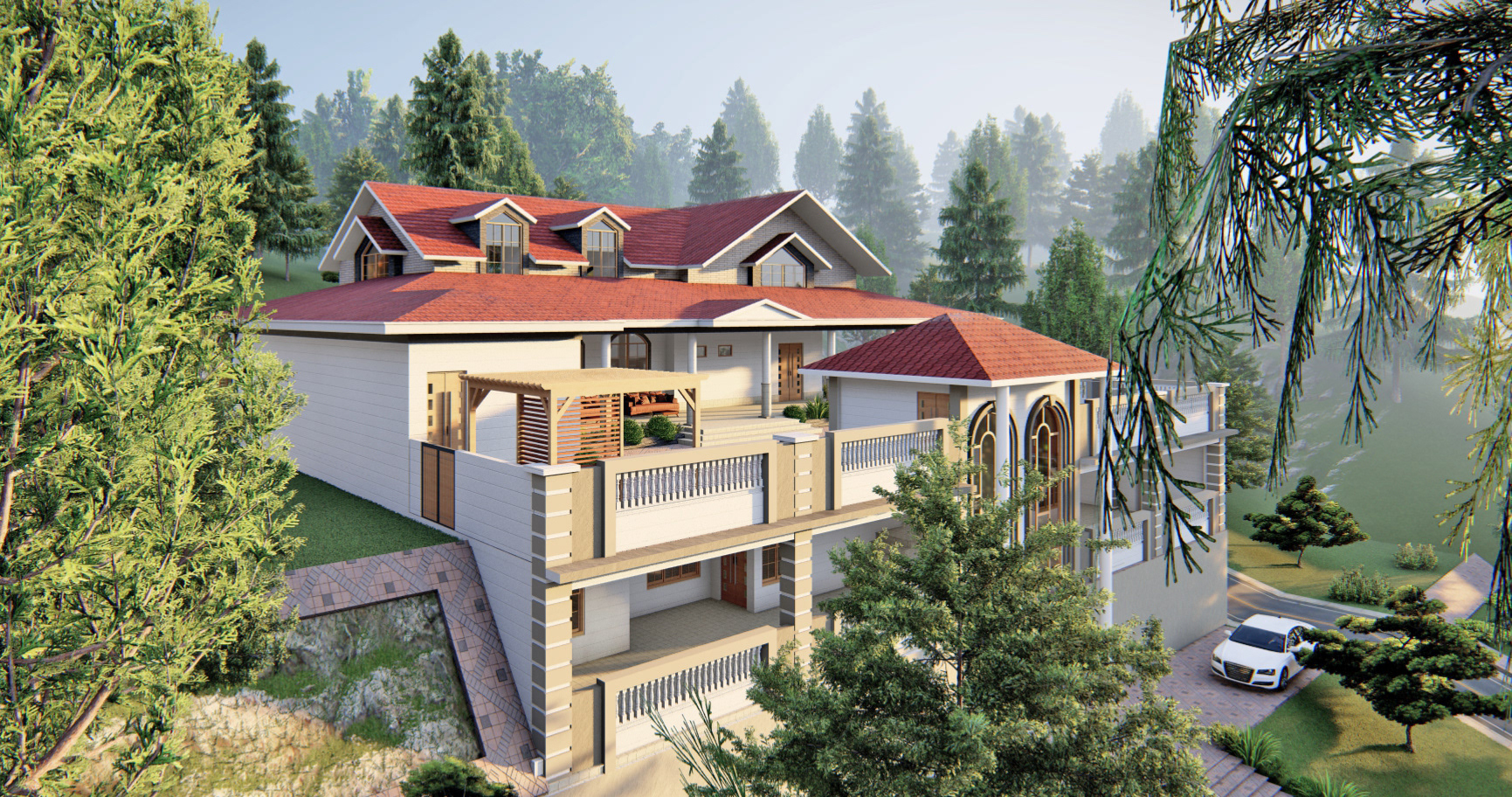 Modern House I Gabble Roof Design-7