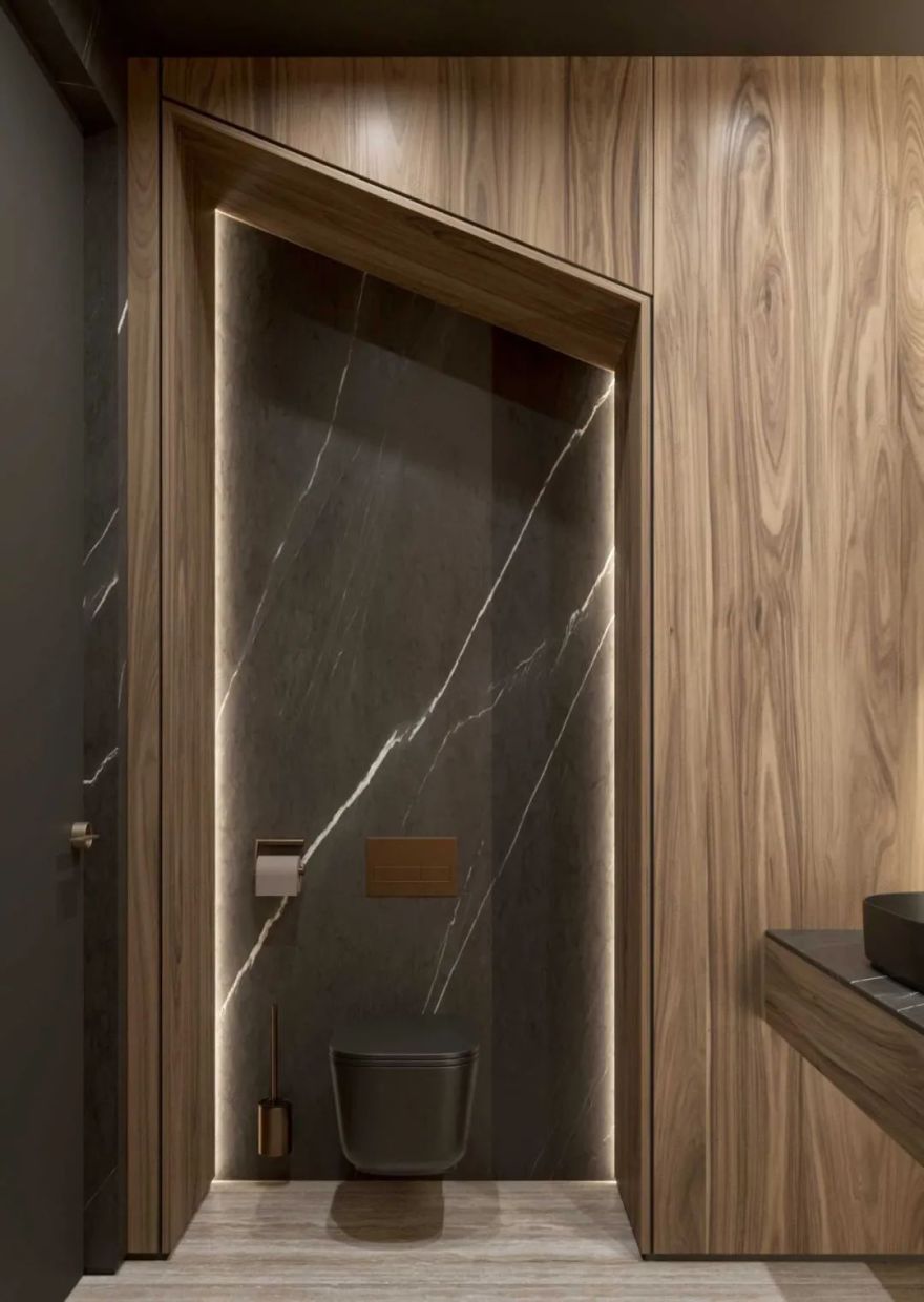 胡桃木打造现代简约豪宅丨Ab Architects-32