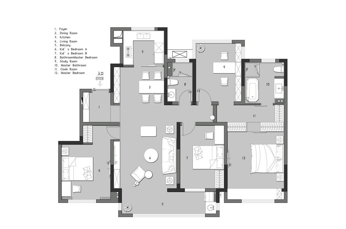 蓝墙叠窗之家-2