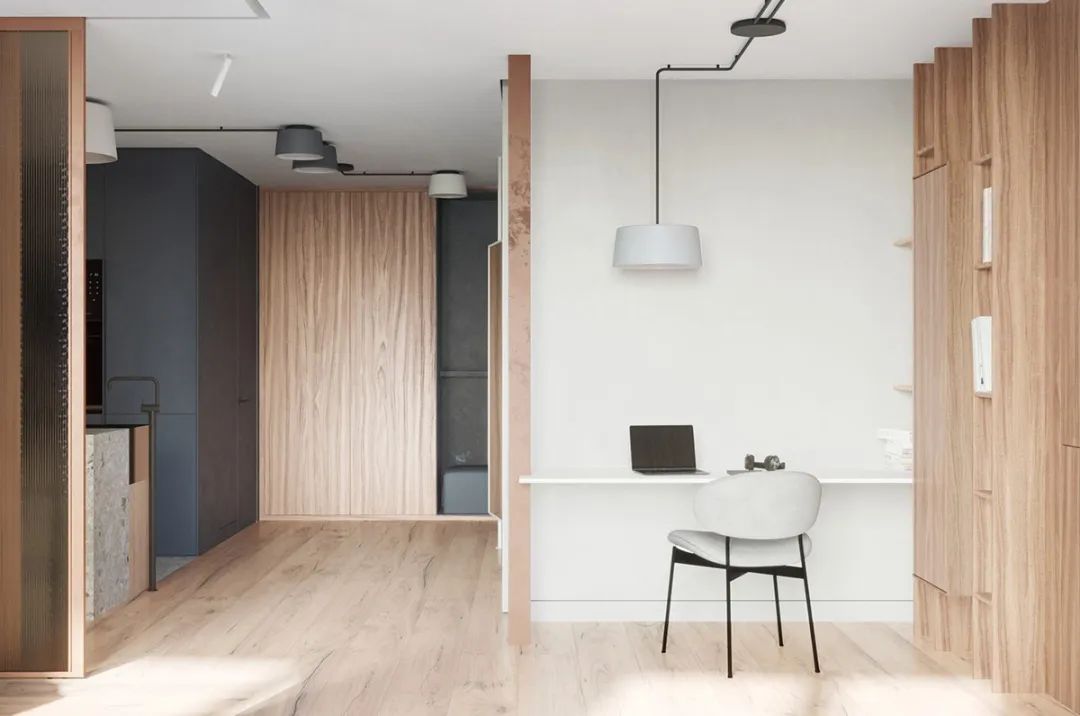 乌克兰基辅小公寓，原木与工业风的巧妙融合-5