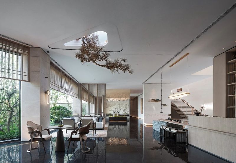 厦门建发·海玥和鸣营销中心 | 现代简约遇上东方美学-26