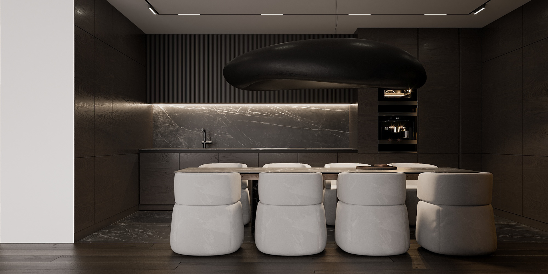 高级黑+简洁白 温和纯粹，回归空间的素净情怀-9