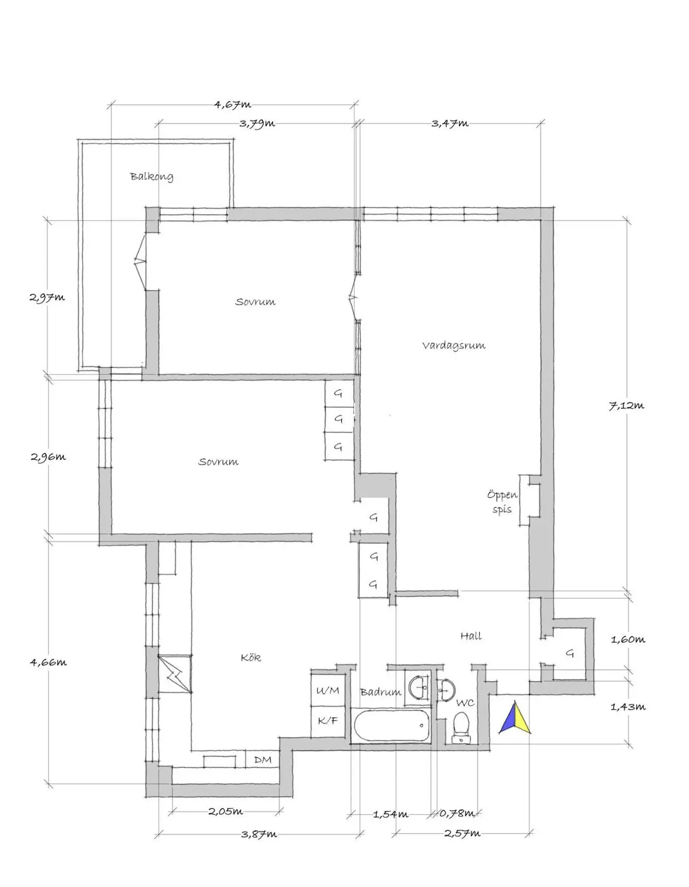 瑞典蓝色晨光公寓设计-21