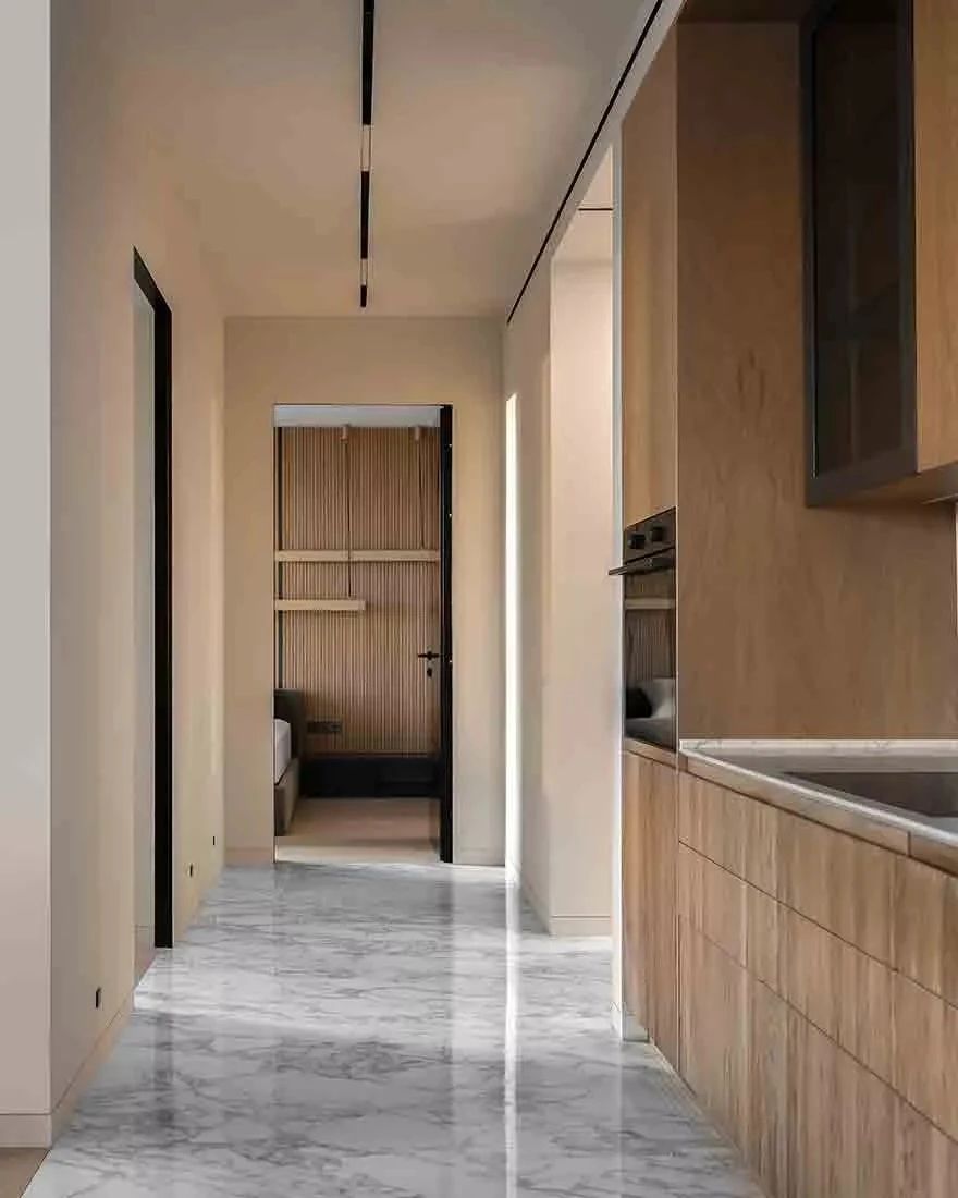 新婚夫妇的 105㎡简约空间设计丨Elena Lyakina-17