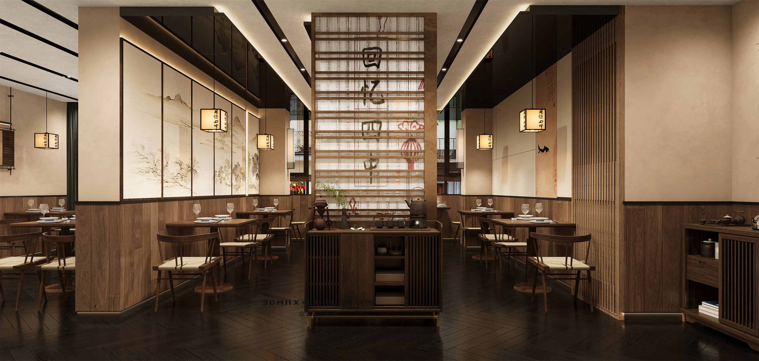 原木禅意氛围感餐厅设计-13