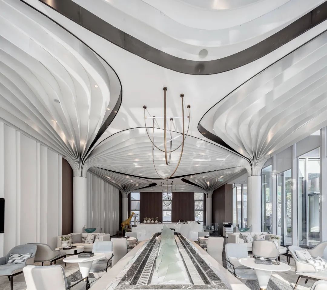 华鸿售楼中心——现代艺术与自然环境的和谐共生-52