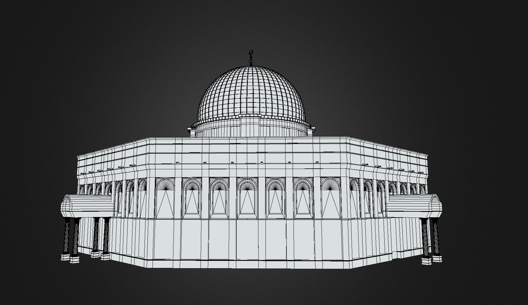 Dome of the Rock 3d 模型-11