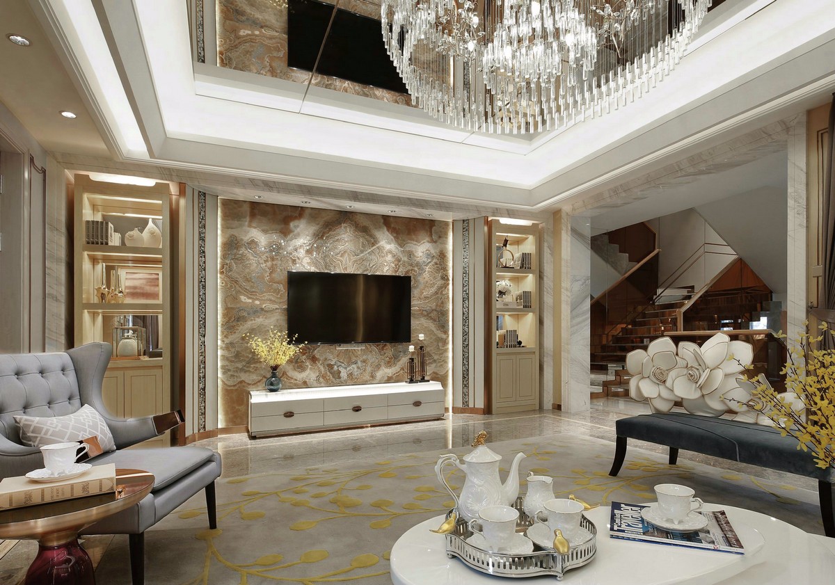 广佛新世界别墅中式混东南亚样板间-3