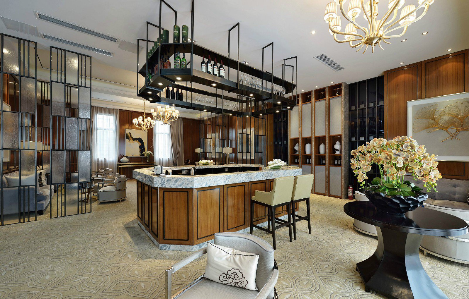 阜阳海亮上府售楼处，栖丞呈现现代欧式设计风-4