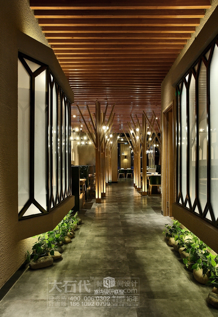 大石代餐饮设计【林荫树火锅店】-6