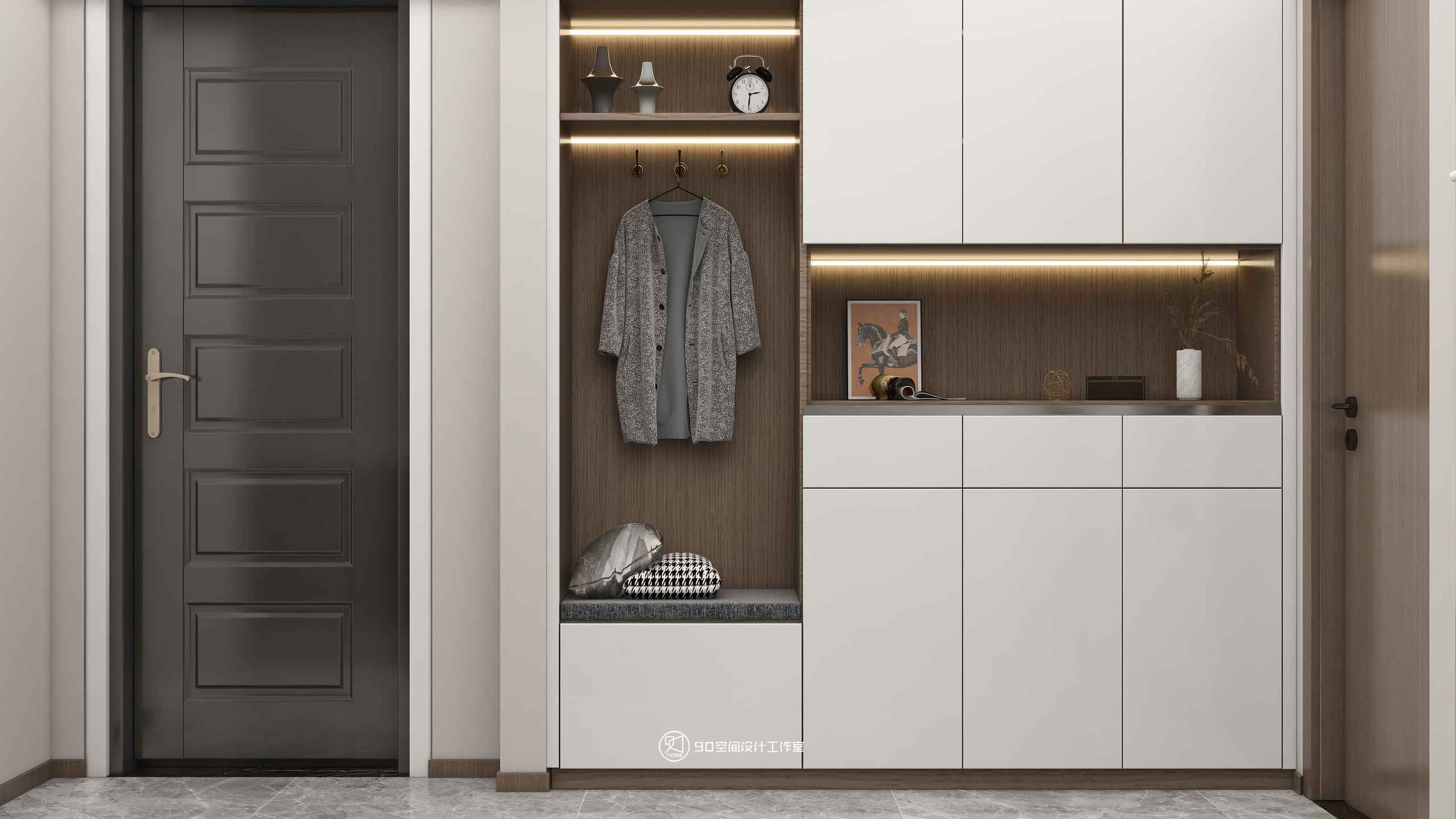 理想 · 185 平方现代奶油色调空间设计-12