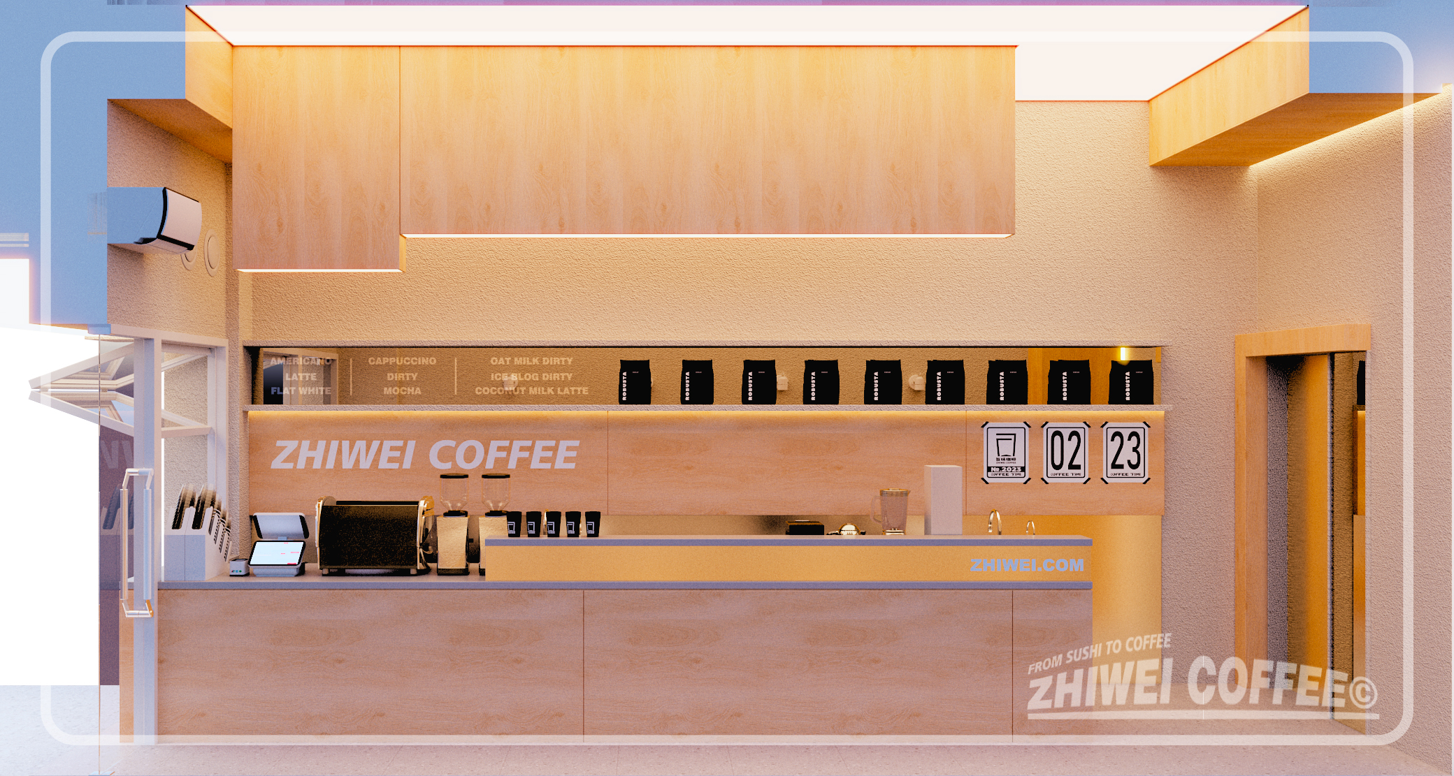 ZHIWEI COFFEE 旨味咖啡 #咖啡店#简约#商业设计-9