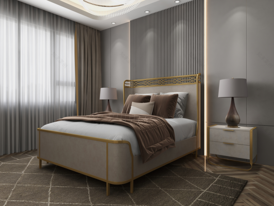 146㎡美式轻奢温暖高级感住宅设计丨洛克整案设计中心-31