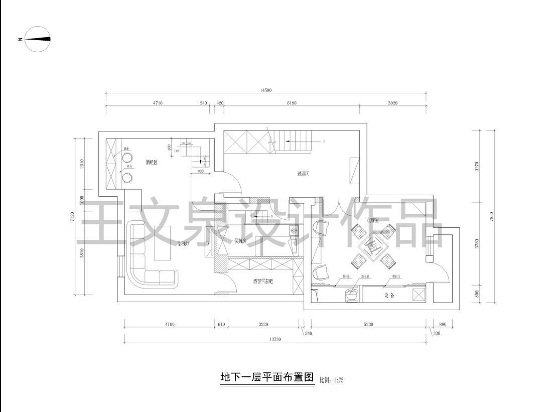 
法式欧式新中式别墅设计作品王文泉30 -7