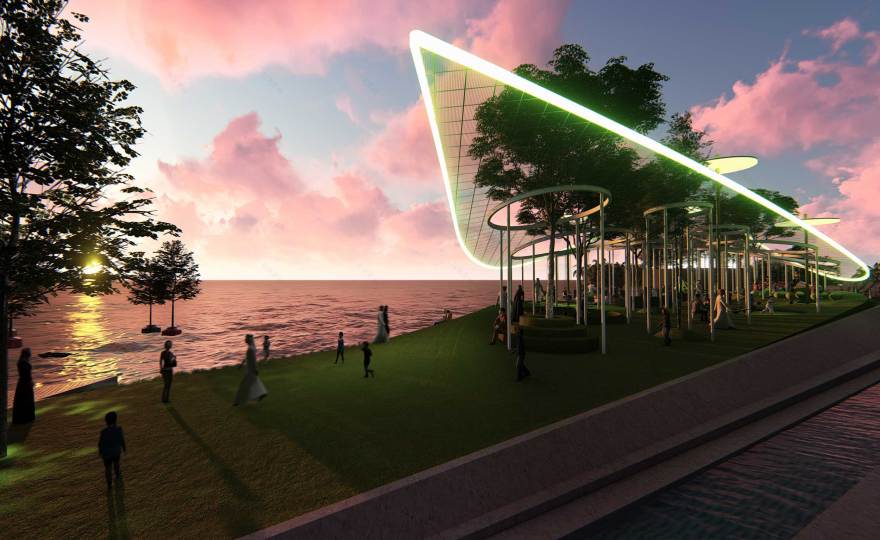 迪拜“漏叶”步行海滨长廊-11