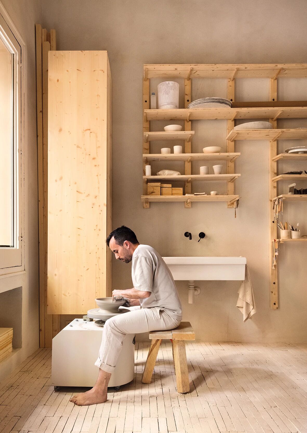 巴塞罗那陶瓷艺术家工作室及住宅改造丨西班牙巴塞罗那丨Marta García Orte与Marcos Catalán-6