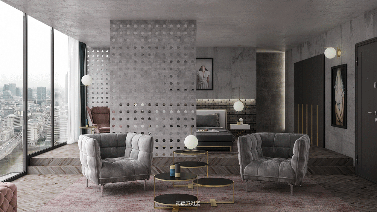 高级灰++ 高级黑 | 打造魅力奢华空间-11