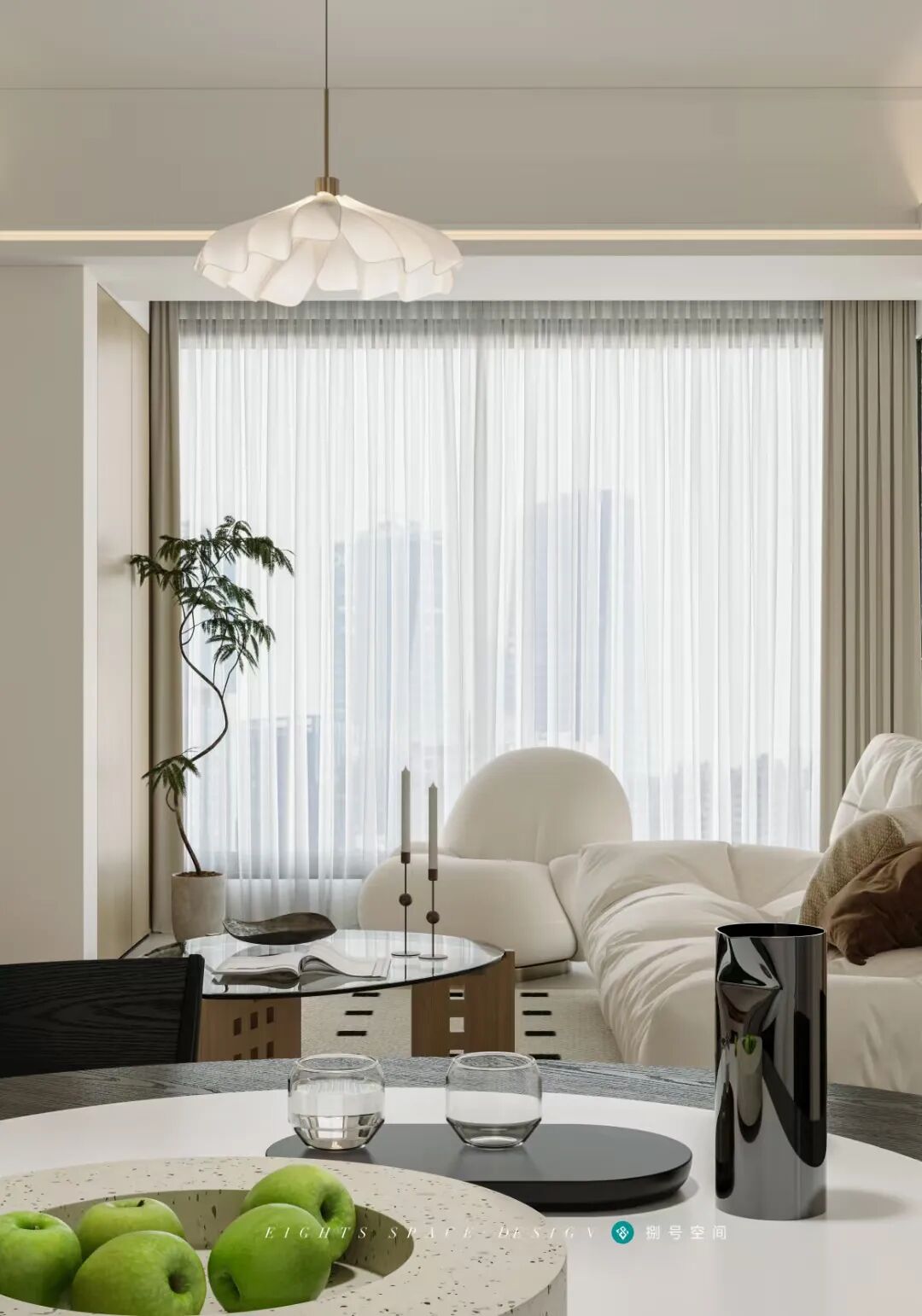 OriginalDesign|钢旅蓝郡142m²，只需一面玻璃半墙，书房空间手到擒来，还不影响通风采光！-54