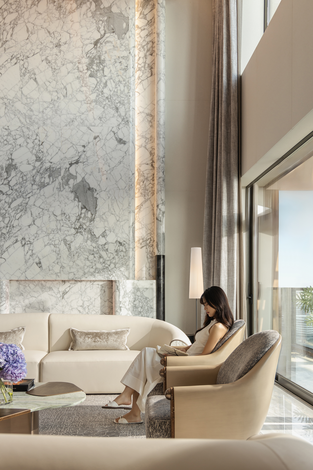 奥迅X新作｜流动艺术馆一826㎡顶层复式豪宅设计-43