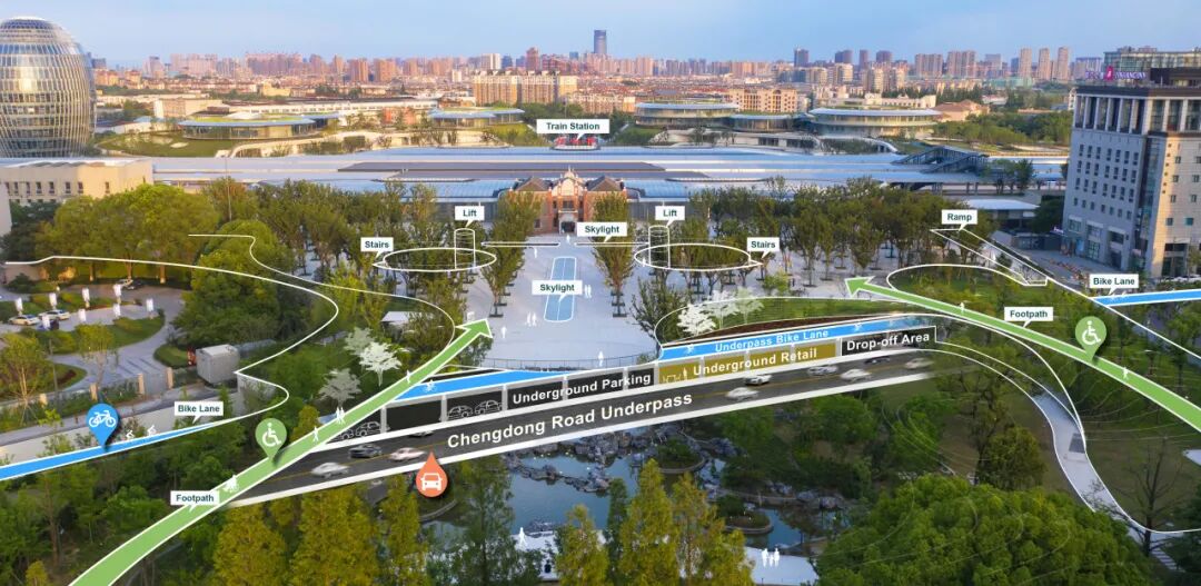 ASLA获奖作品 连接过去和未来的城市绿洲——嘉兴火车站景丨中国嘉兴丨致舍景观-55