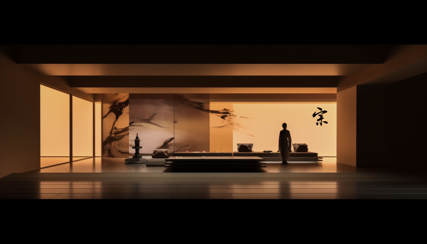 【AI】禅宗茶室；Zen Tea Room-1