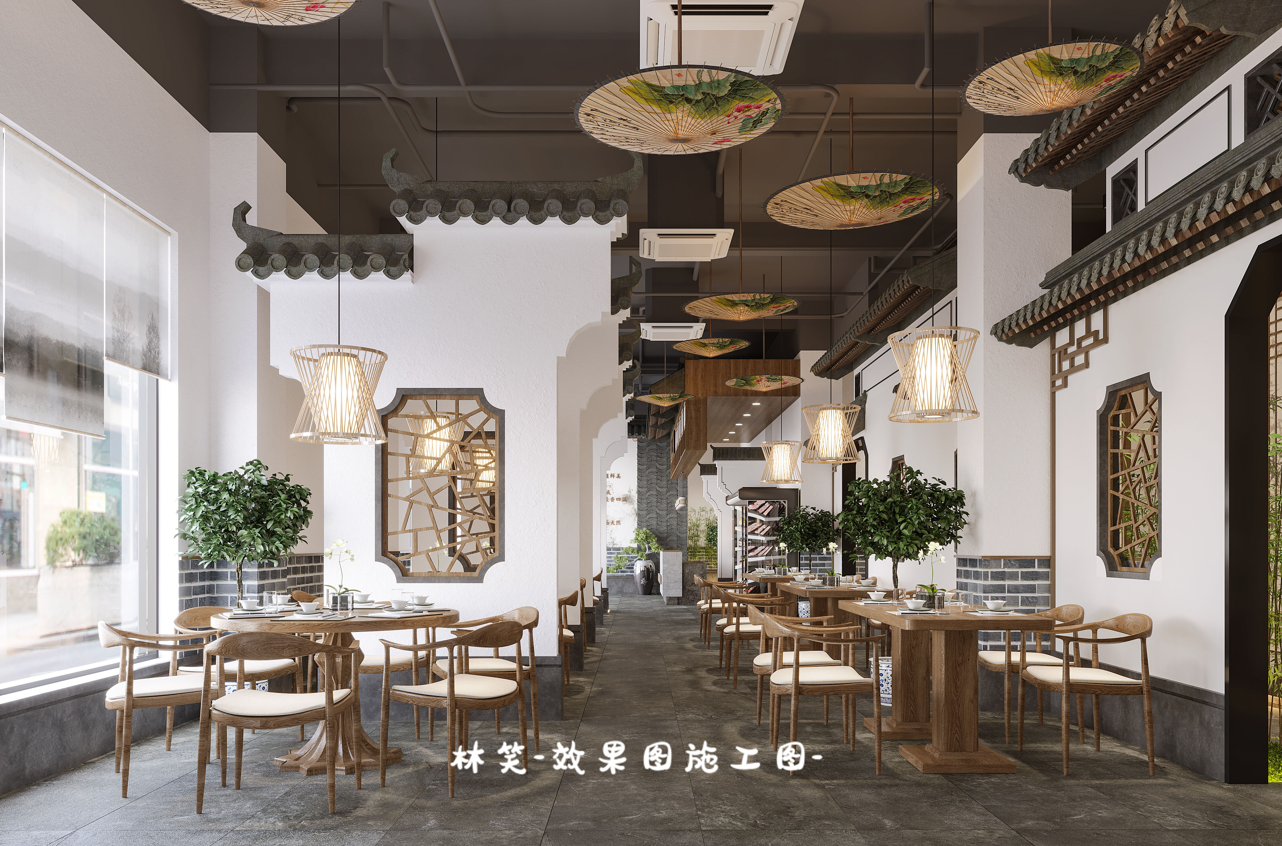 餐饮案例〡太美了！这家餐厅把徽派建筑融入了就餐环境-0