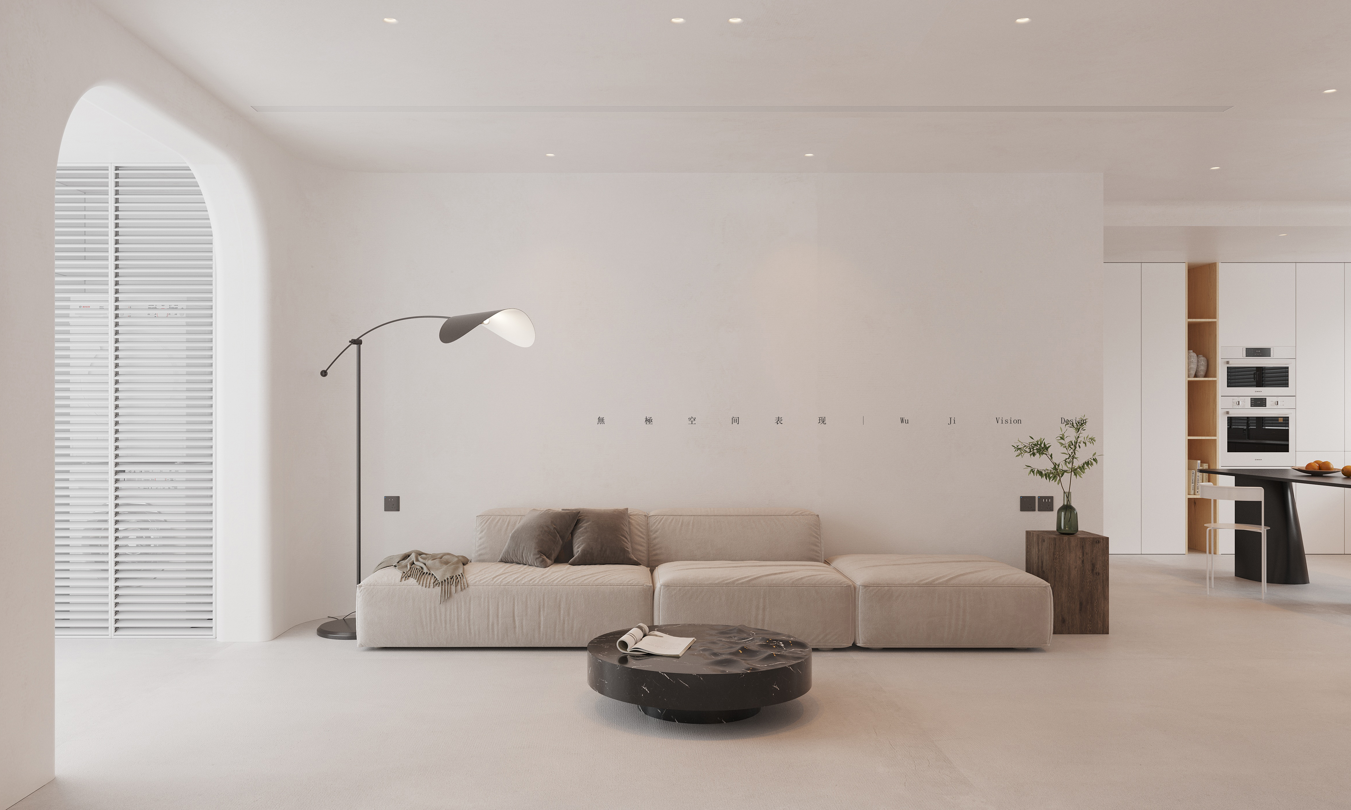 知名设计师打造现代简约公寓，玻璃隔断诠释空间魅力-3