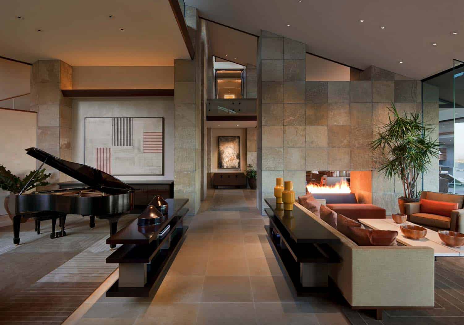 Modern desert home set on a rocky hillside with spectacular city views-9