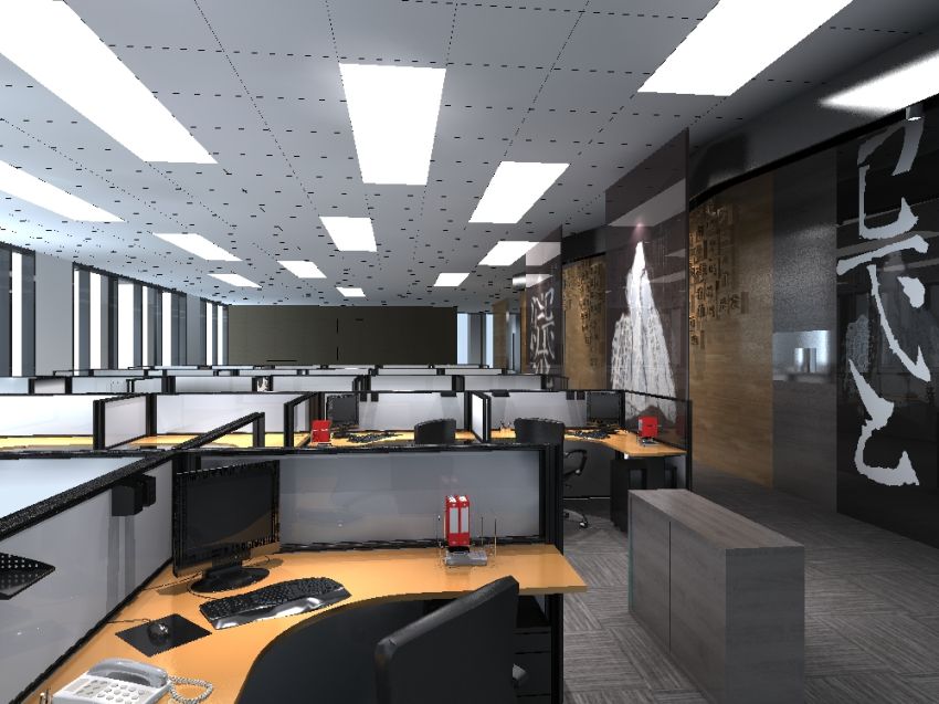 西安科技类办公室装修设计案例-4