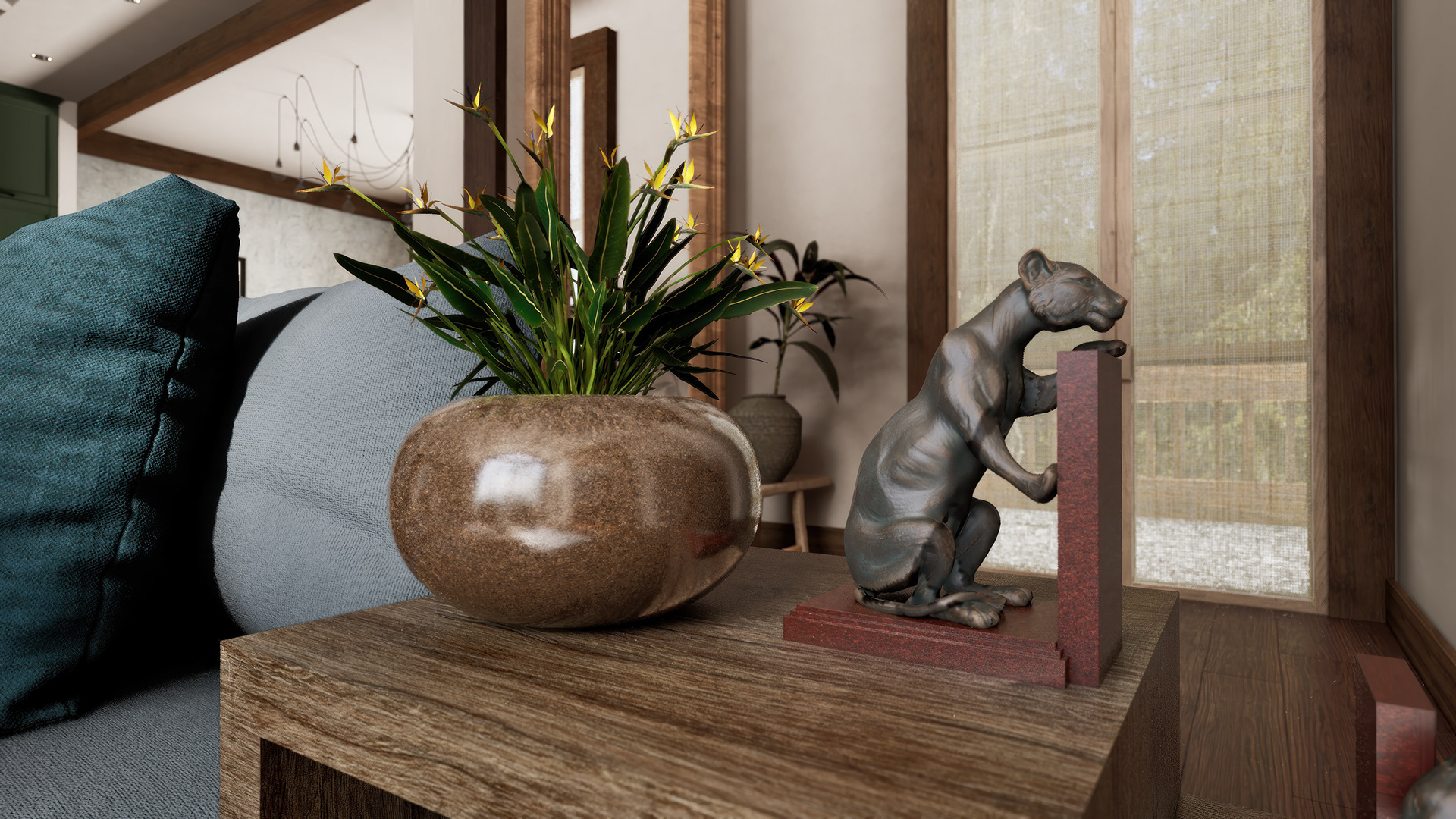 Alpine House Interior (UE5 Interactive)-7