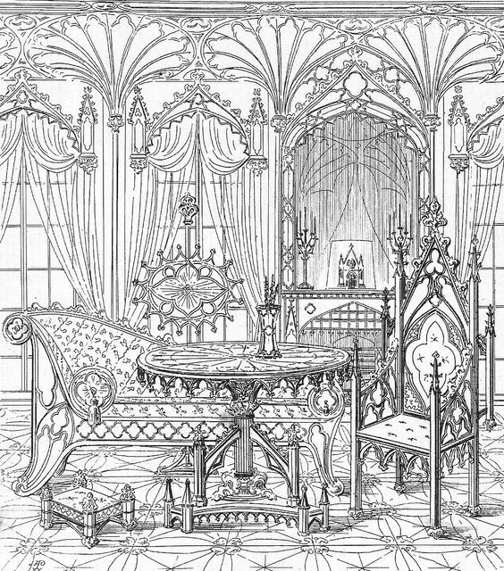 Пьюджин, английская неоготика – 40 фото интерьеров -76