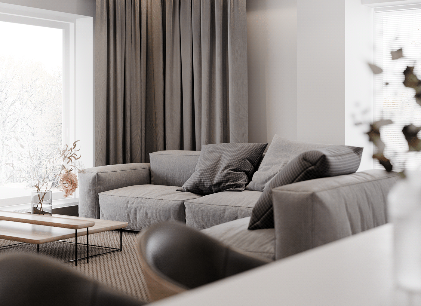 130㎡简约灰木风-1