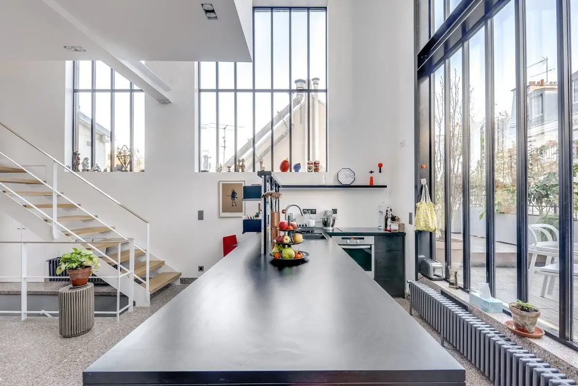 巴黎市中心绿植复式 Loft，-2