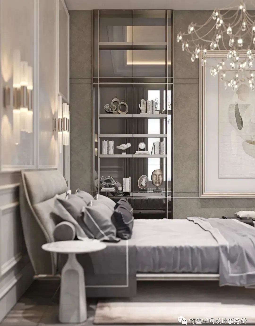 法式轻奢之美·竹墨空间设计事务所 200㎡艺术住宅-23