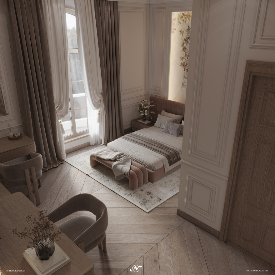 新古典风格卧室丨Yasmine El Dragieny-12