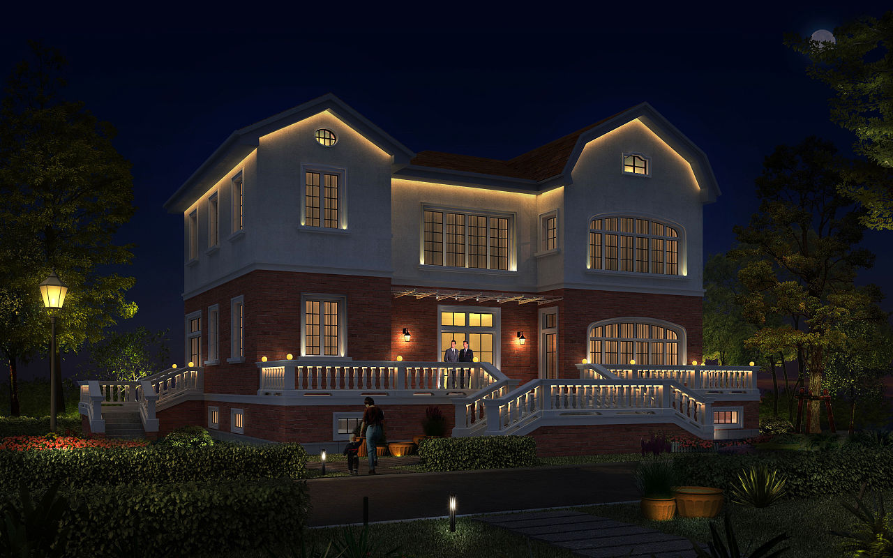 夜景鸟瞰+透视-夜色朦胧-6