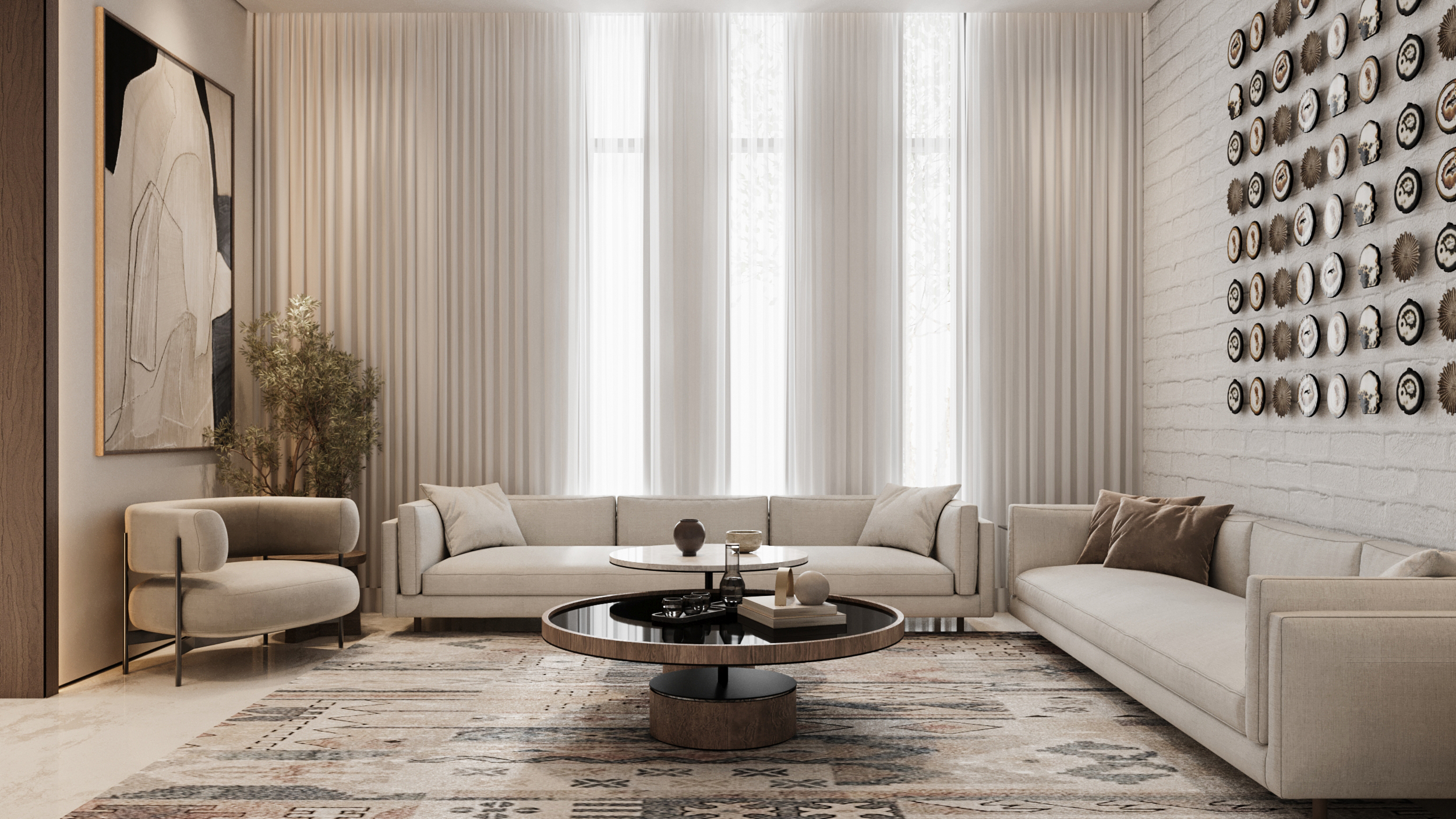 Modern Reception·KSA Villa 一层设计丨Yara Ayman & Mohammed Ayman-6