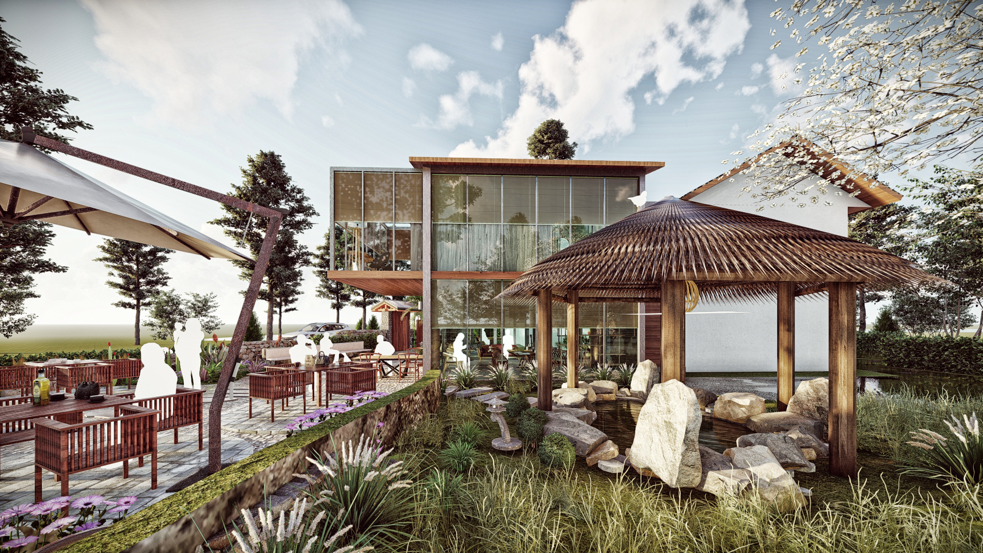 新中式民宿效果图表现-6