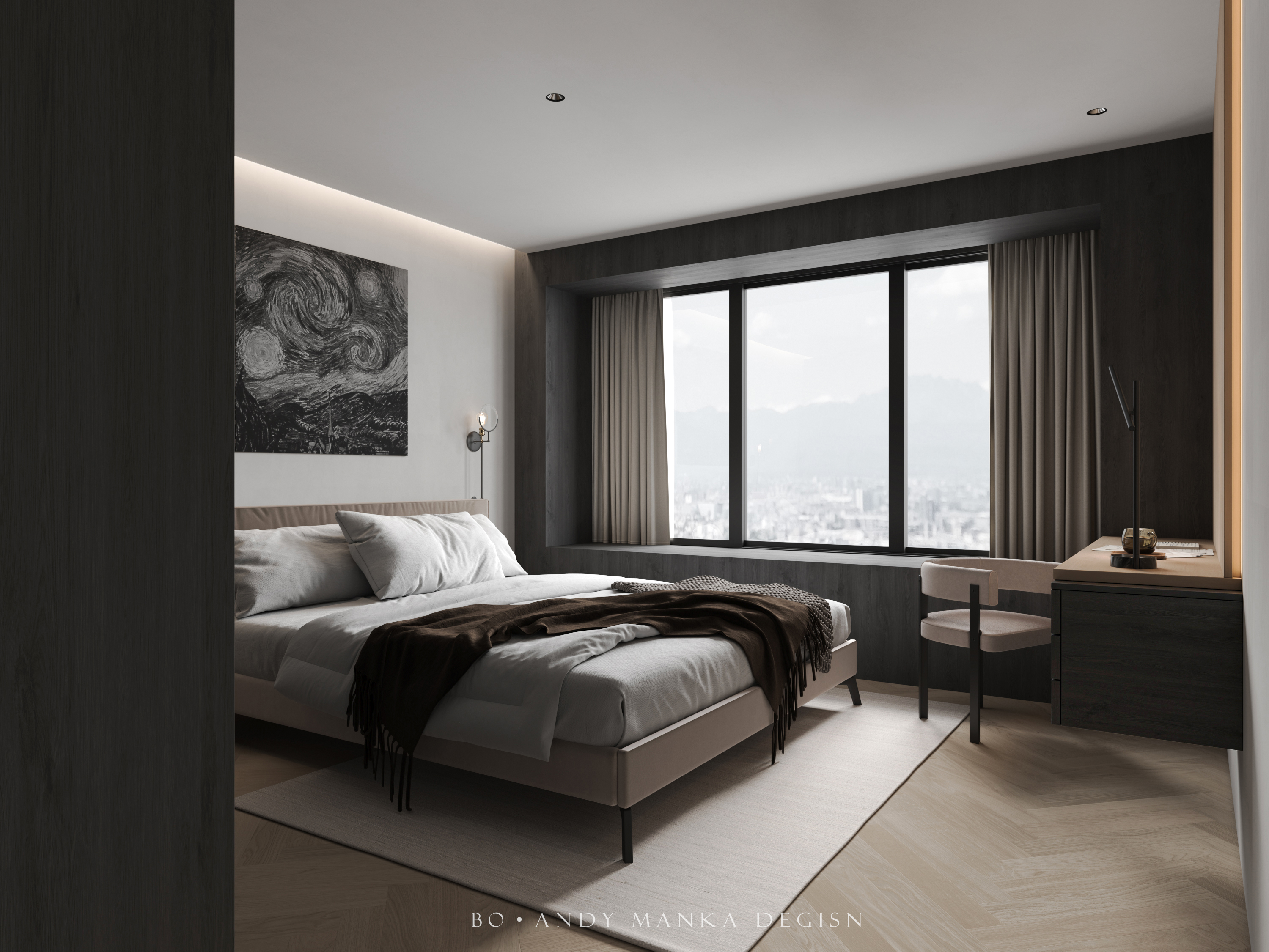 黑色与木色的碰撞-10