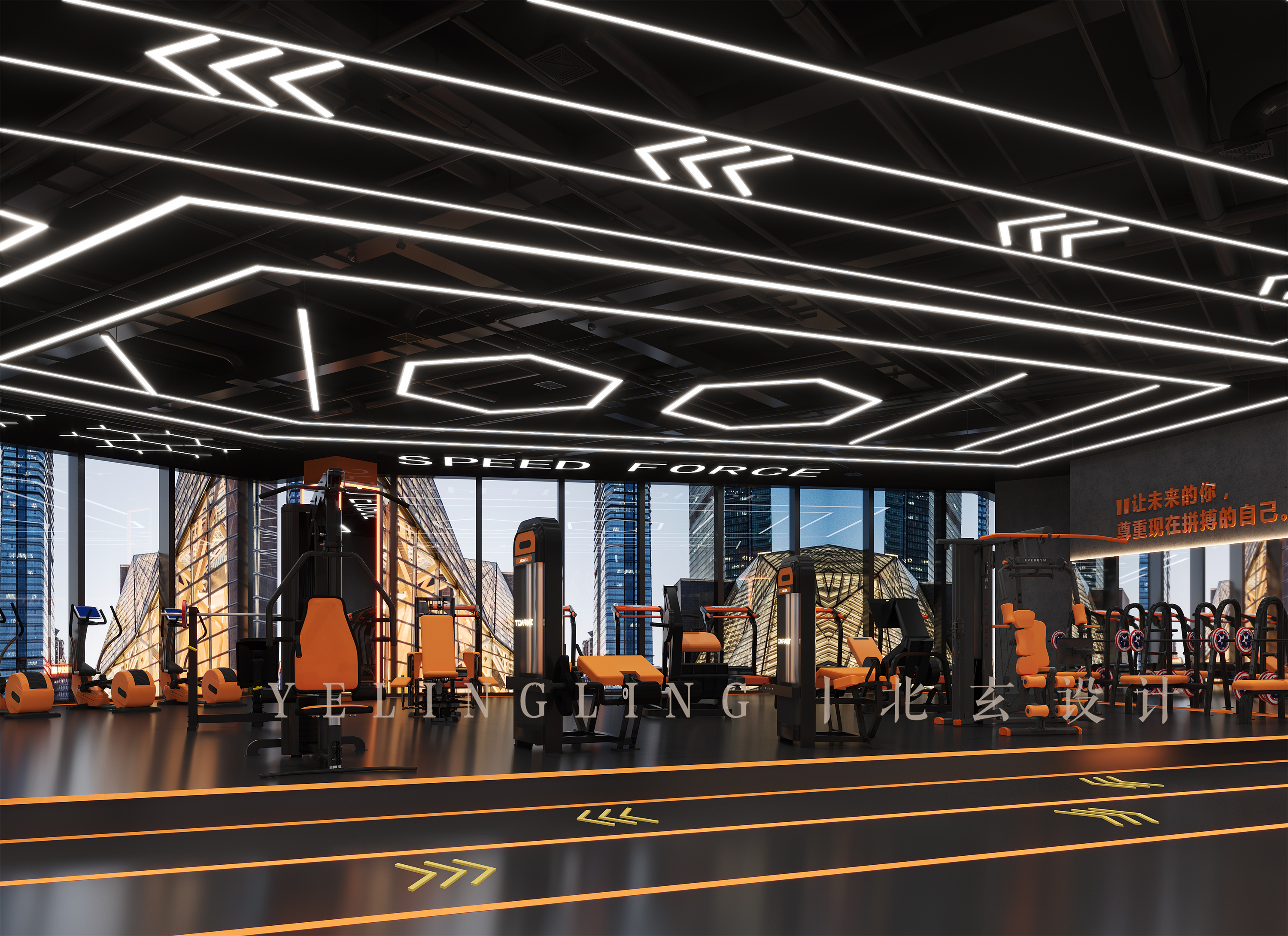 健身房设计案例丨每天锻炼，强身健体-2