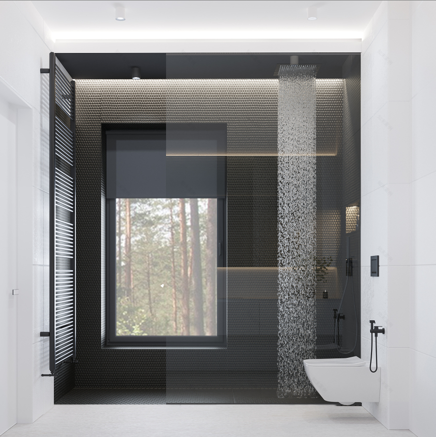 黑色版房屋室内装饰丨Golub Architects-31