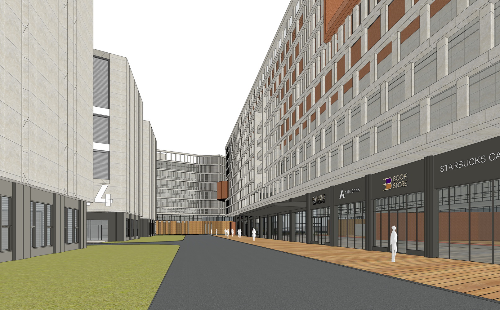 现代产业园区科技园区办公楼厂房SU模型-3