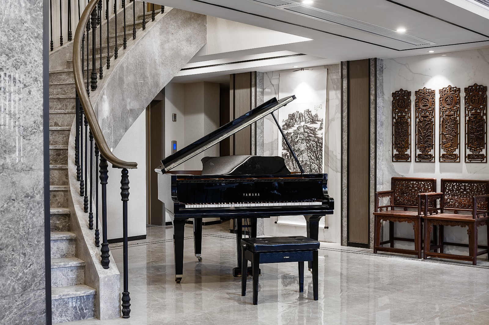 一线江景大宅，现代东方韵味与居家温情完美融合-5