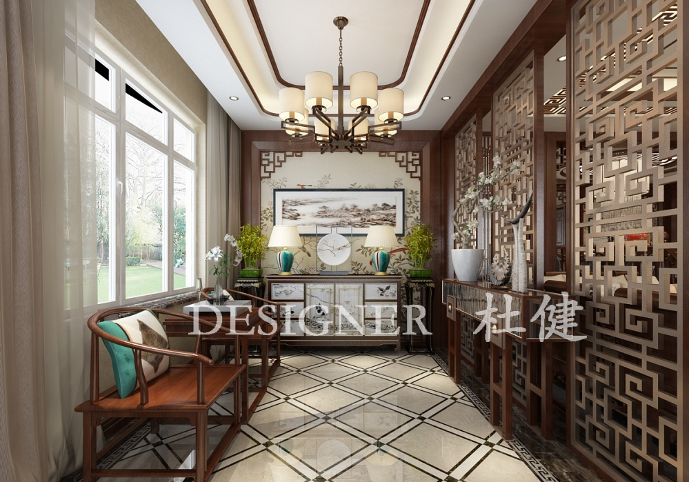 沈阳中式装修,古典亚宅-9