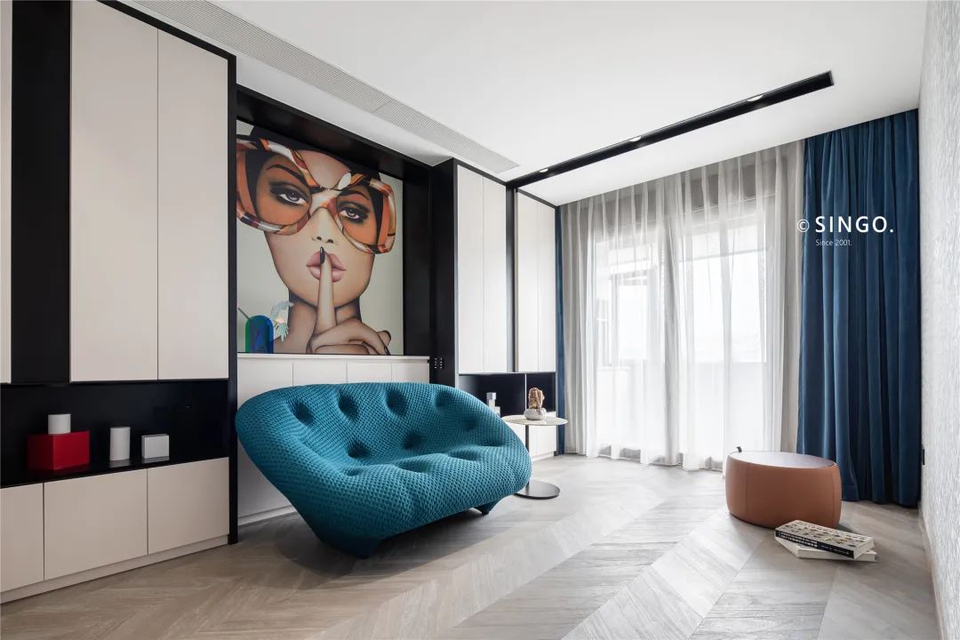 东方一品 | 现代婚房设计,色彩缤纷的温馨空间-88