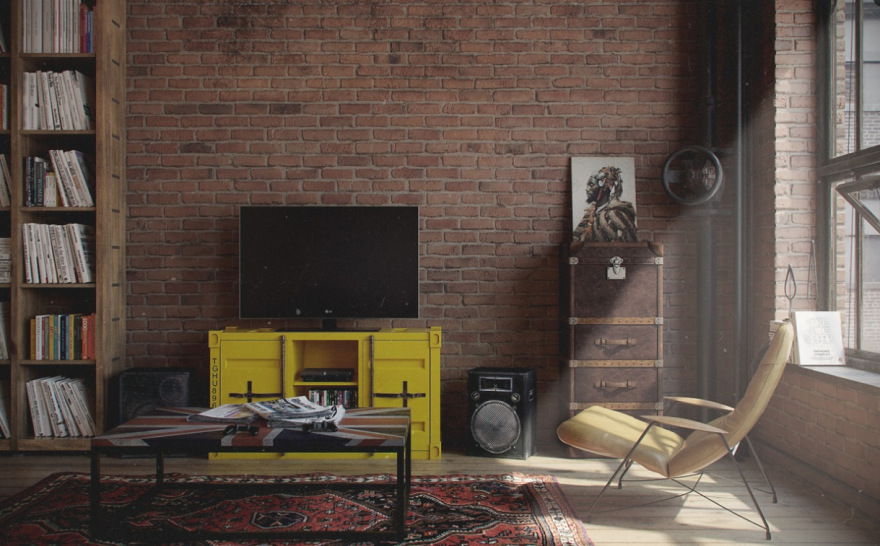 Стиль лофт: квартира с мужским характером | 13 фото-14